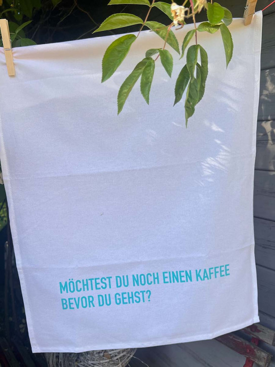 17;30 - Geschirrhandtuch Möchtest Du noch einen Kaffee ... Baumwolle