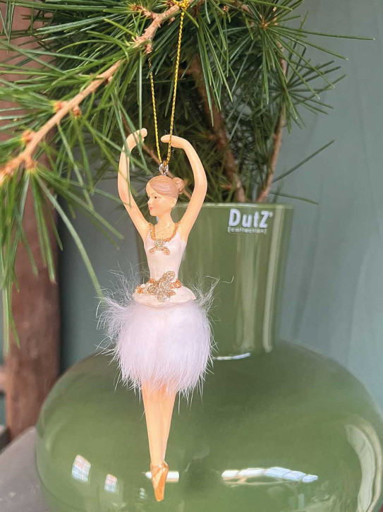 Anhänger Ballerina auf Spitzen stehend Arme hoch aus Polyresin H16