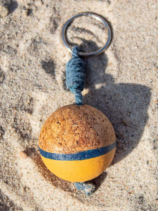 Schlüsselanhänger Kork Boje orange 10 cm