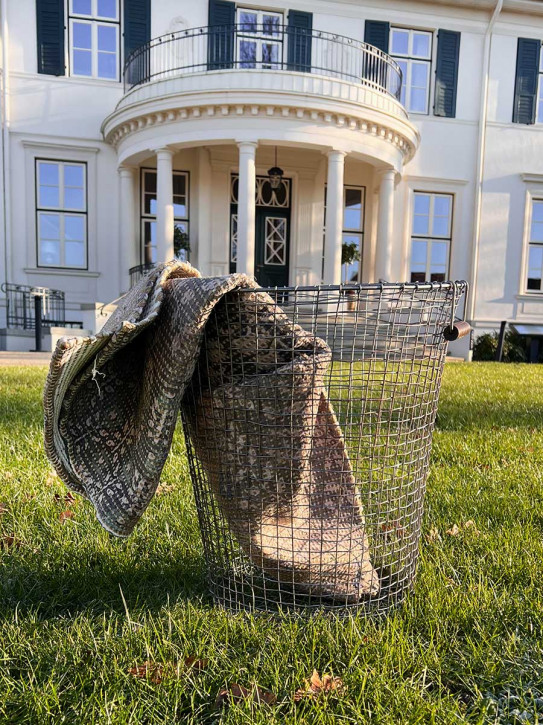 Bell'Arte Drahtkorb mit Holzgriffen H52