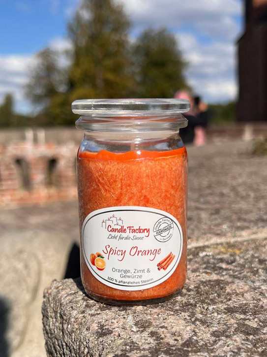 Candle Factory Baby-Jumbo Duft-Kerze im Weckglas Spicy Orange Stearinkerze