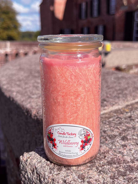 Candle Factory Mini-Jumbo Duftkerze im Weckglas Wildberry Stearinkerze