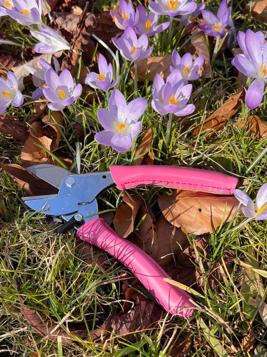 Chop Chop Bloom Gartenschere mit Ledergriff Fandango Pink Tulip