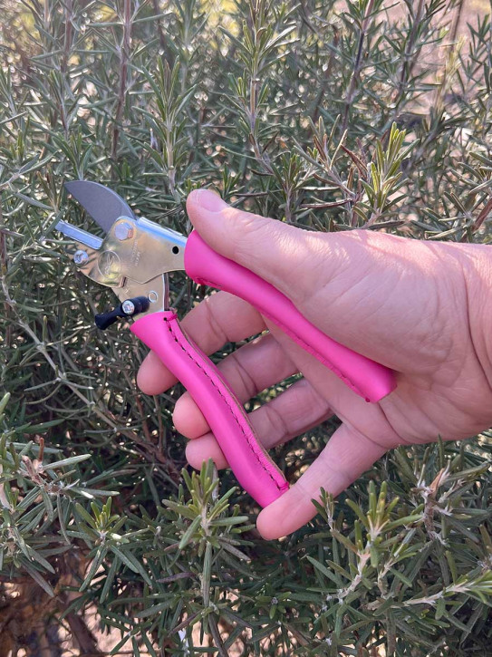 Chop Chop Bloom Gartenschere mit Ledergriff Fandango Pink Tulip