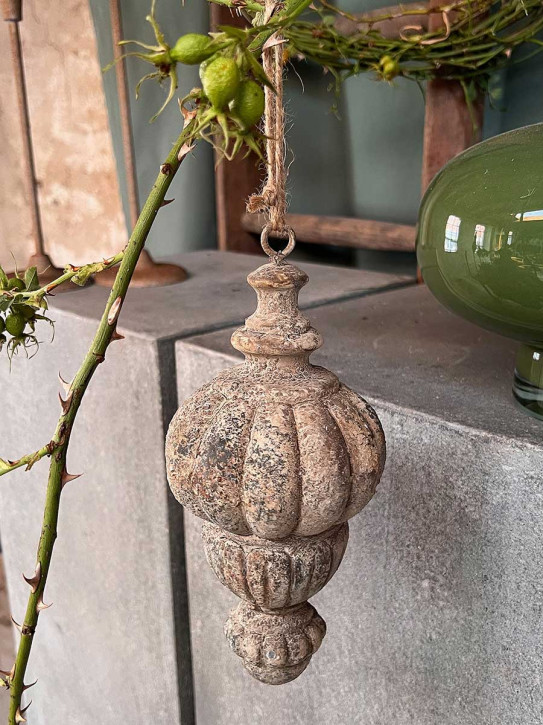 Countryfield Shabby Weihnachtsanhänger Gunnar grau L H25