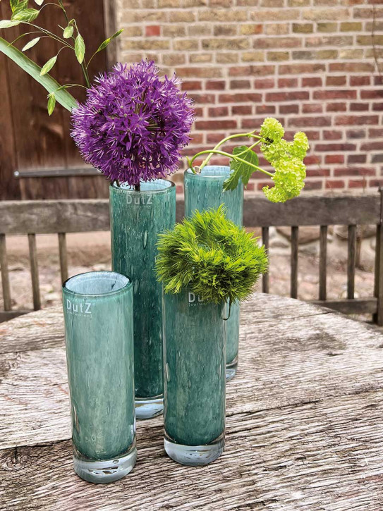 DutZ Collection Vase Cylinder grün-weiß D6