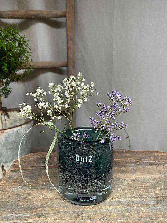 DutZ Collection Glas Vase Cylinder Galaxy Pine Bubble H10 D9
