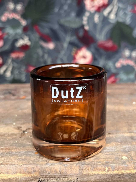 DutZ Collection Votive Glas Windlicht Vase Cylinder amber H7