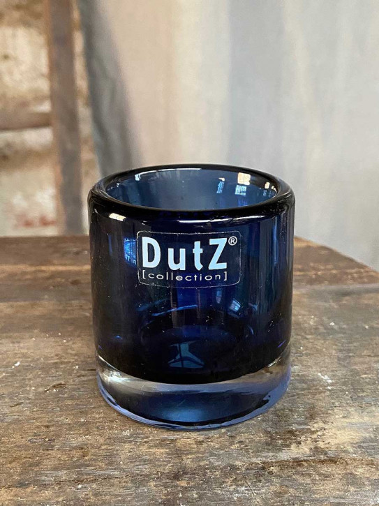 DutZ Collection Votive Glas Windlicht Vase Cylinder steelblue H7
