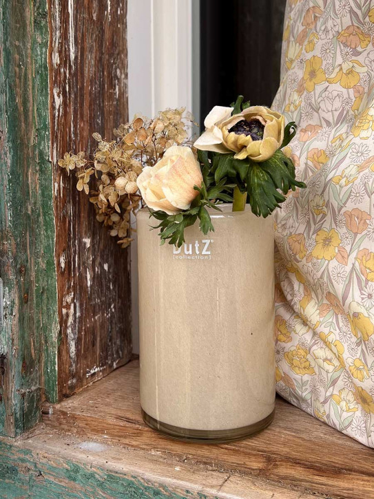 DutZ Collection Glas Vase Cylinder beige H15