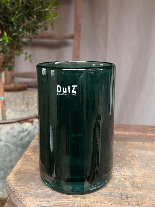 DutZ Collection Glas Vase Cylinder dunkelgrün H15