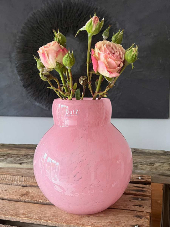 DutZ Collection Glas Vase Bolki H24 D21 rose