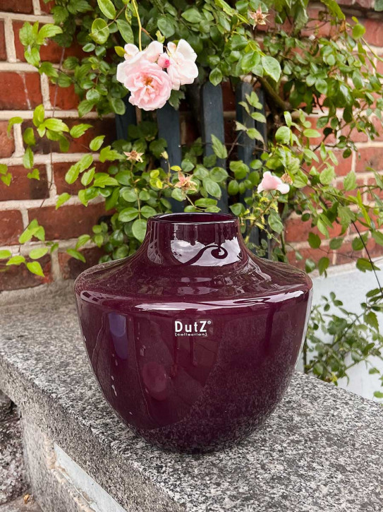 DutZ Collection Glas Vase Zlatko H22 D23 plum