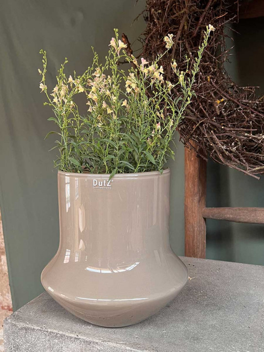 DutZ Collection Glas Pot Bara taupe H24 D24