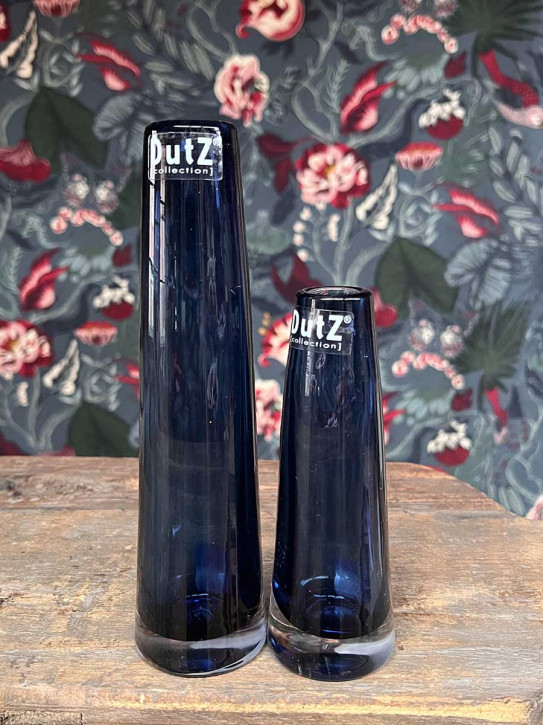 DutZ Collection Glasvase Solifleur H15 D5 steelblue
