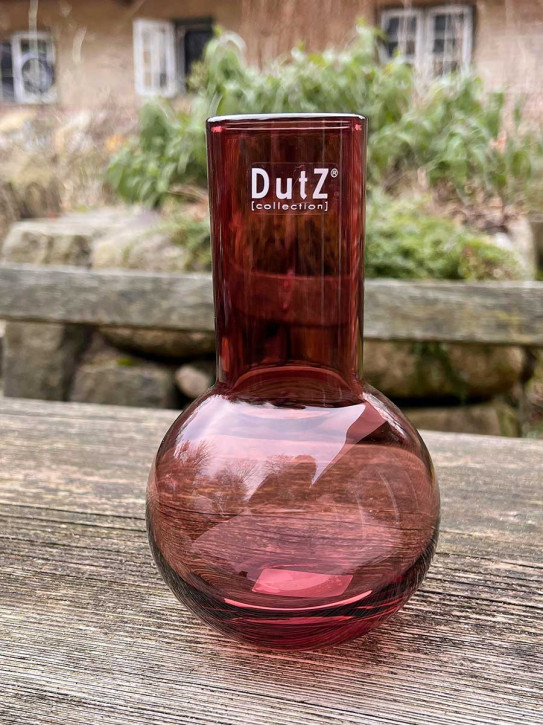 DutZ Collection Glas Vase Masa H18 D11 burgundy transparent