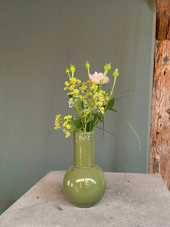 DutZ Collection Glas Vase Masa H18 D11 olivgrün
