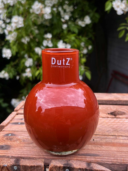 DutZ Collection Glas Vase Masa H14 D11 rostbraun