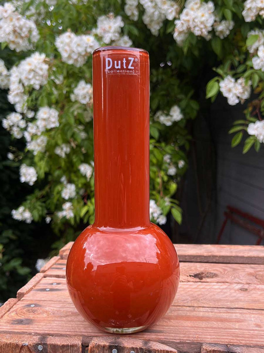 DutZ Collection Glas Vase Masa H25 D11 rostbraun