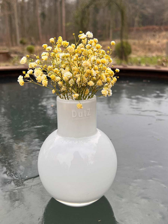 DutZ Collection Glas Vase Masa H14 D11 weiß