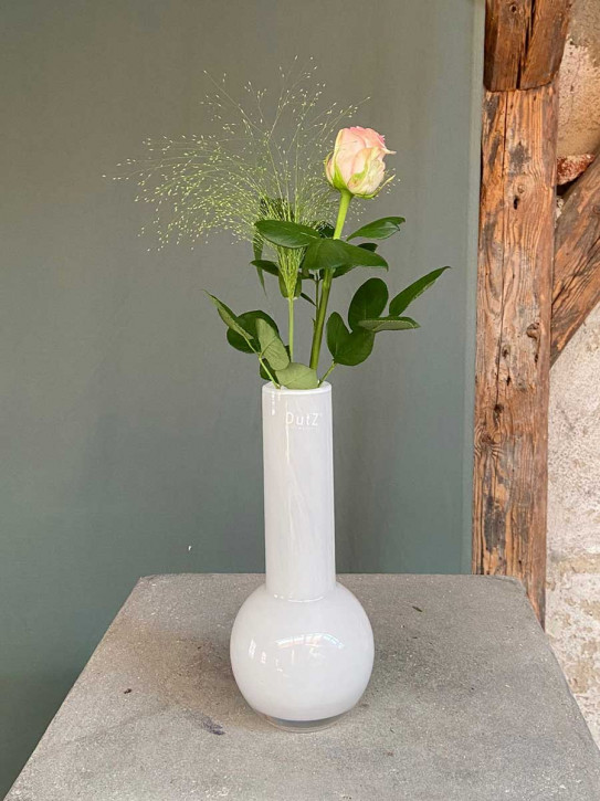 DutZ Collection Glas Vase Masa H25 D11 weiß