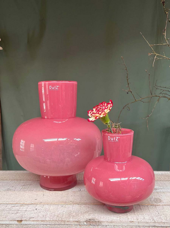 DutZ Collection bauchige Glas-Vase Modest rose H34