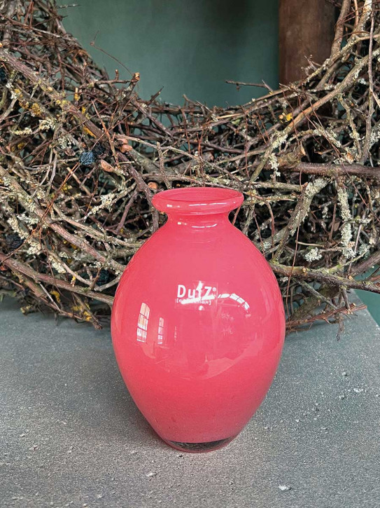 DutZ Collection bauchige Glas Vase Nadiel himbeer H14 D8
