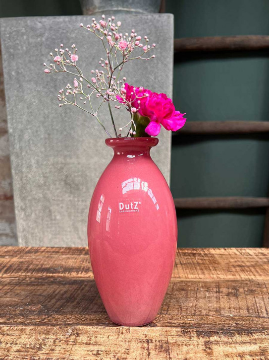 DutZ Collection bauchige Glas Vase Nadiel himbeer H18 D9