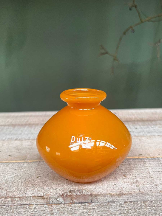 DutZ Collection bauchige Glas Vase Nadiel orange H11 D11