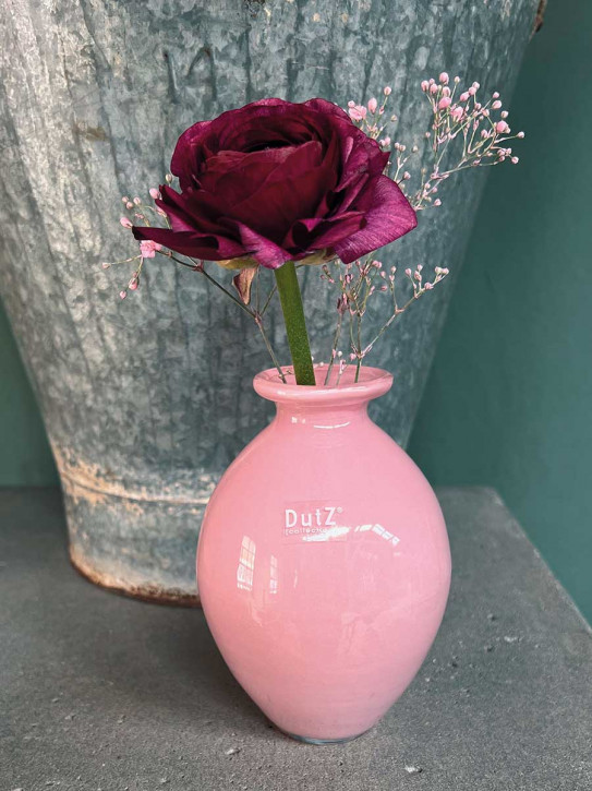 DutZ Collection bauchige Glas Vase Nadiel rosa H14 D8