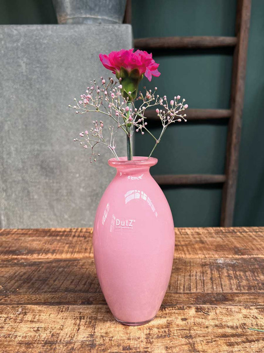 DutZ Collection bauchige Glas Vase Nadiel rosa H18 D9
