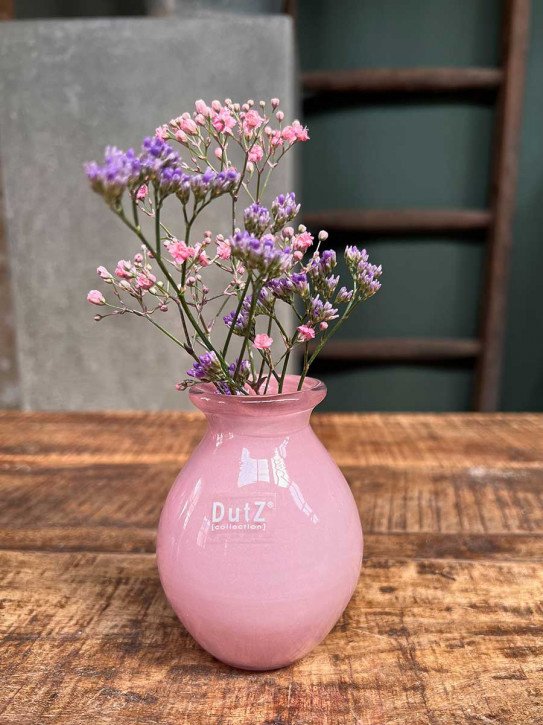 DutZ Collection bauchige Glas Vase Nadiel rosa Mini H10 D8