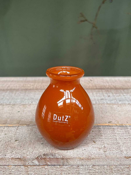 DutZ Collection bauchige Glas Vase Nadiel rostbraun Mini H10 D8