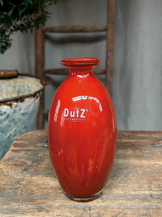 DutZ Collection bauchige Glas Vase Nadiel rotbraun H18 D9