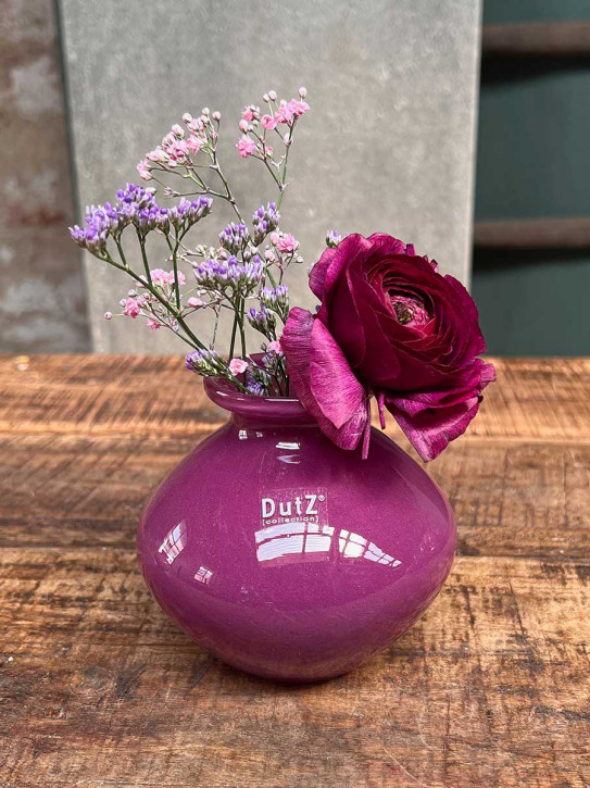 DutZ Collection bauchige Glas Vase Nadiel violet H11 D11