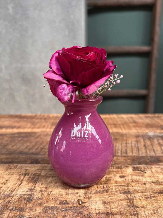 DutZ Collection bauchige Glas Vase Nadiel violet Mini H10 D8