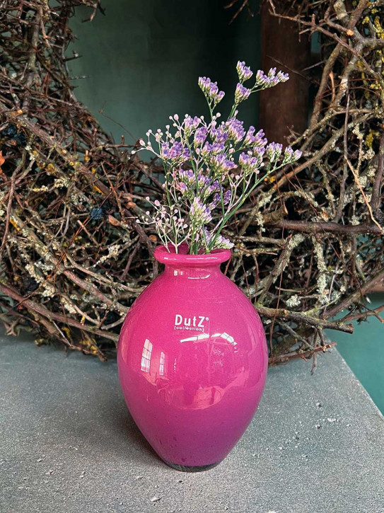 DutZ Collection bauchige Glas Vase Nadiel violet H14 D8