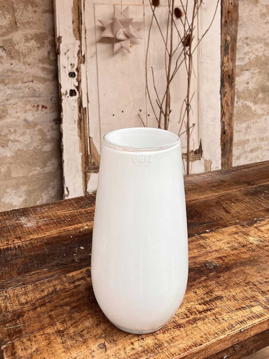 DutZ Collection Glas Vase Robert H27 D14 weiss