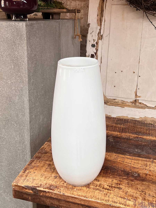 DutZ Collection Glas Vase Robert H38 D18 weiss