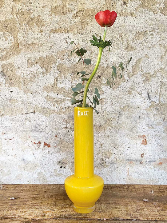 DutZ Collection Glas Vase Vibe conisch ocker gelb H25