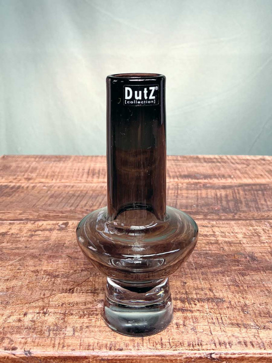 DutZ Collection Glas Vase Vibe conisch2 rauchgrau H20