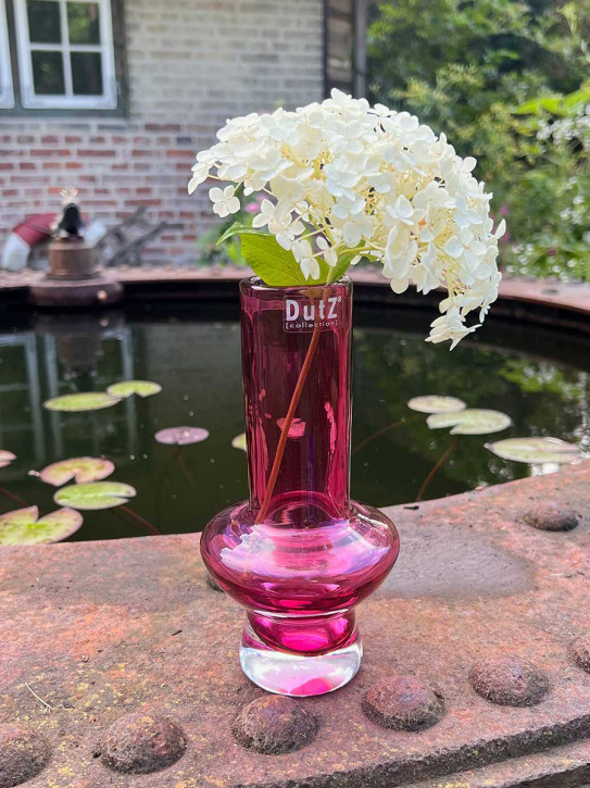 DutZ Collection Glas Vase Vibe conisch2 fuchsia H20