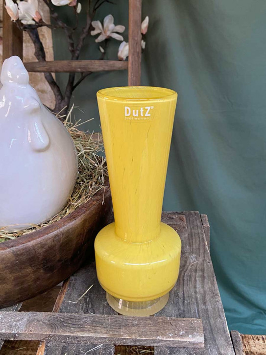 DutZ Collection Glas Vase Vibe ocker gelb H25
