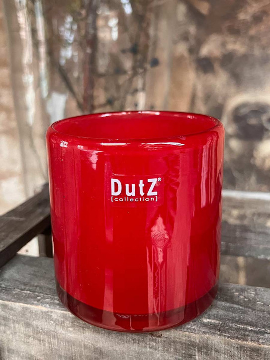 DutZ Collection Votive Glas Windlicht Vase Cylinder rot H7