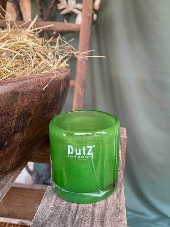 DutZ Collection Votive Glas Windlicht Vase Cylinder Jungle grün H7