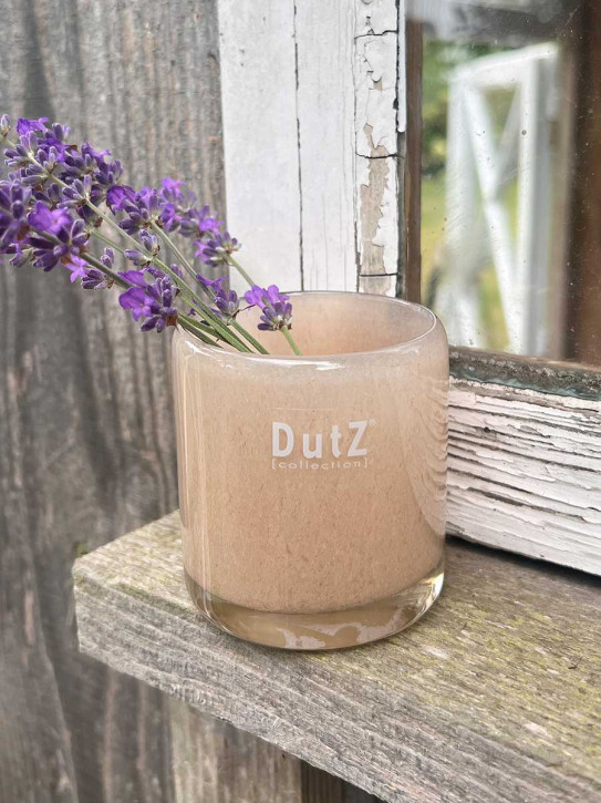DutZ Collection Votive Glas Windlicht Vase Cylinder beige H7