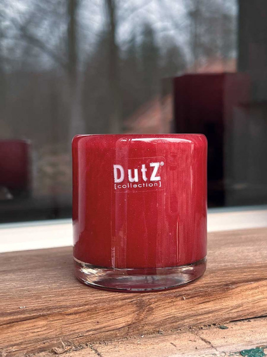 DutZ Collection Votive Glas Windlicht Vase Cylinder raspberry H7