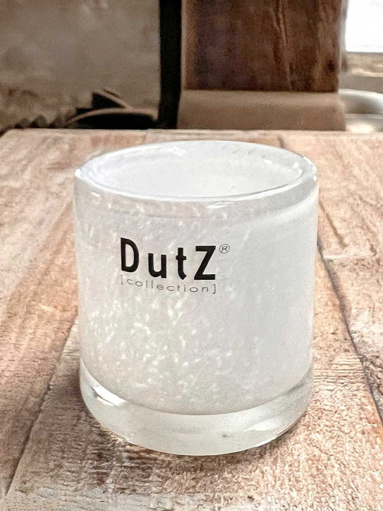DutZ Collection Votive Glas Windlicht Vase Cylinder weiß H7