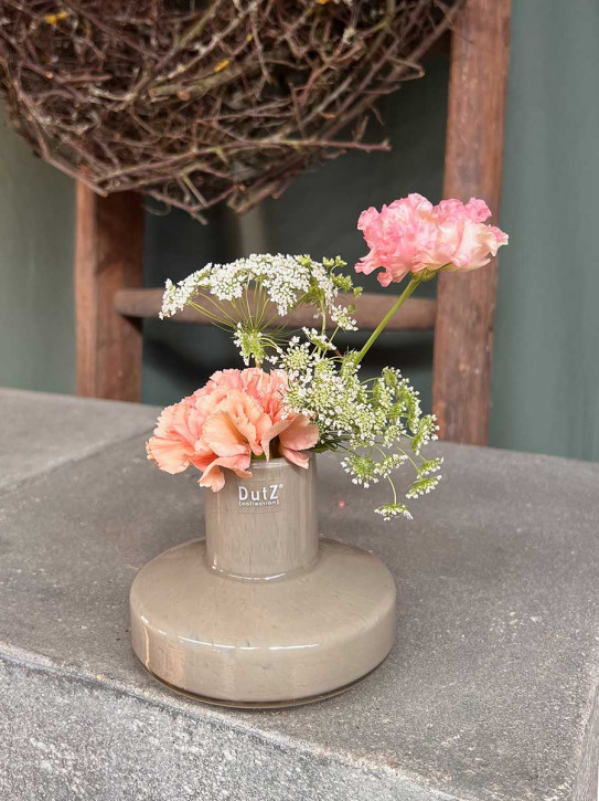 DutZ Collection Glas Vase Alexa taupe H10 D12