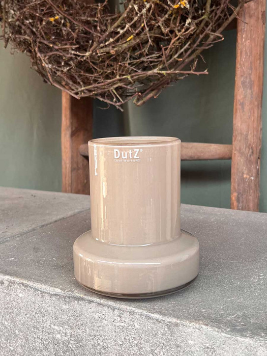 DutZ Collection Glas Vase Sharpo mini taupe H16 D14